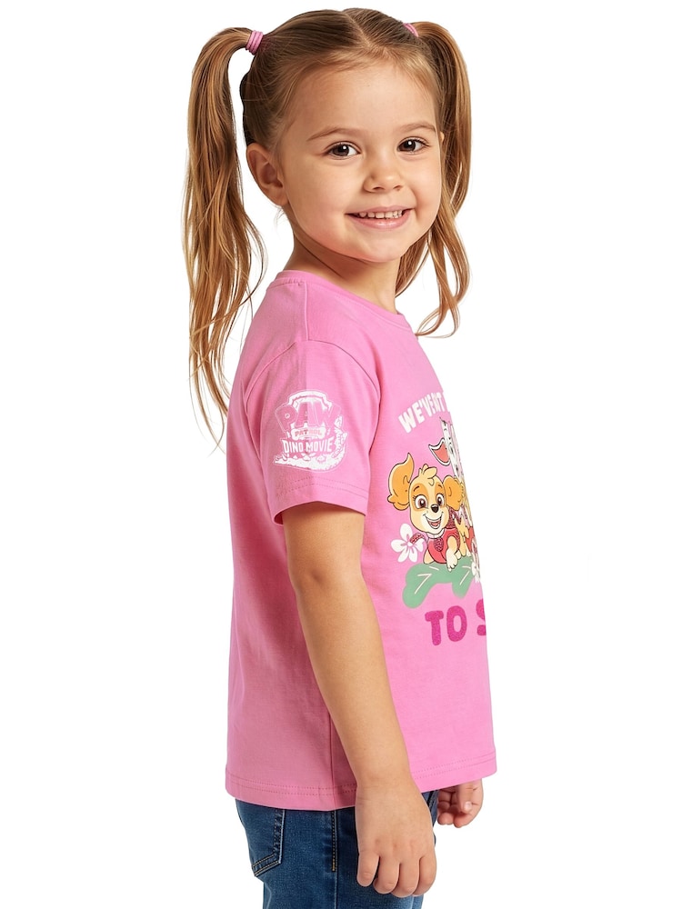 Character Pink Paw Patrol Dinosaur T-Shirt - Image 10 of 10 Character Pink Paw Patrol Dinosaur T-Shirt - Image 10 of 10