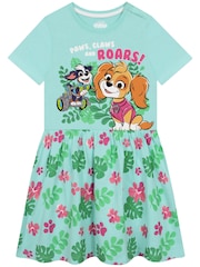 Character Blue Paw Patrol Dino Wilds Skye Short Sleeve Dress - Image 1 of 12
