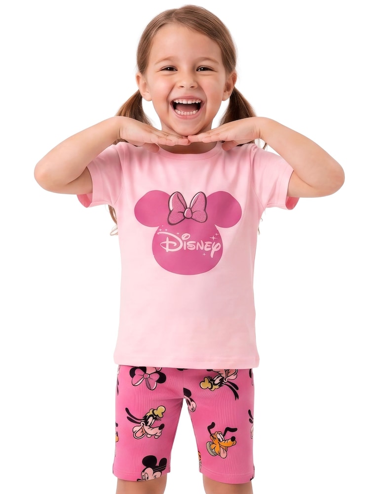 Character Pink Disney Minnie Mouse T-Shirt & Shorts Set - Image 2 of 9