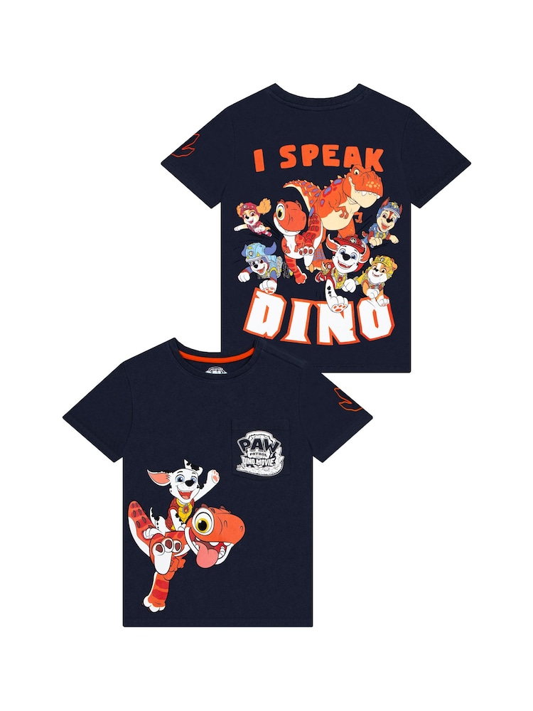 Character Black PAW Patrol Adaptive Dinosaur T-Shirt - Image 1 of 6 Character Black PAW Patrol Adaptive Dinosaur T-Shirt - Image 1 of 6