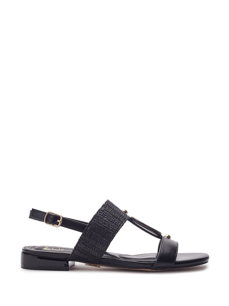 Negro - Sandalias planas con piedras semipreciosas Lexia de Moda in Pelle - Imagen 1 de 4 Negro - Sandalias planas con piedras semipreciosas Lexia de Moda in Pelle - Imagen 1 de 4