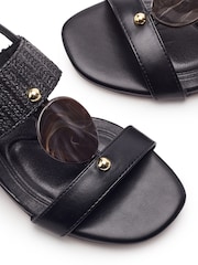 Negro - Sandalias planas con piedras semipreciosas Lexia de Moda in Pelle - Imagen 4 de 4