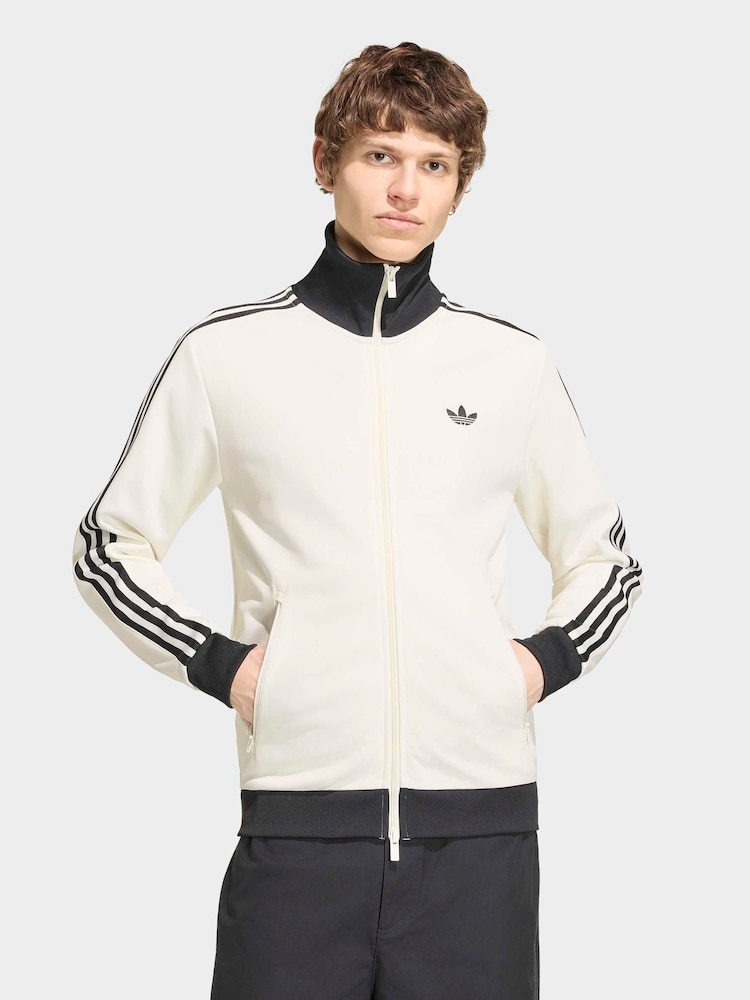 adidas Originals White Classic Track Top - Image 1 of 6