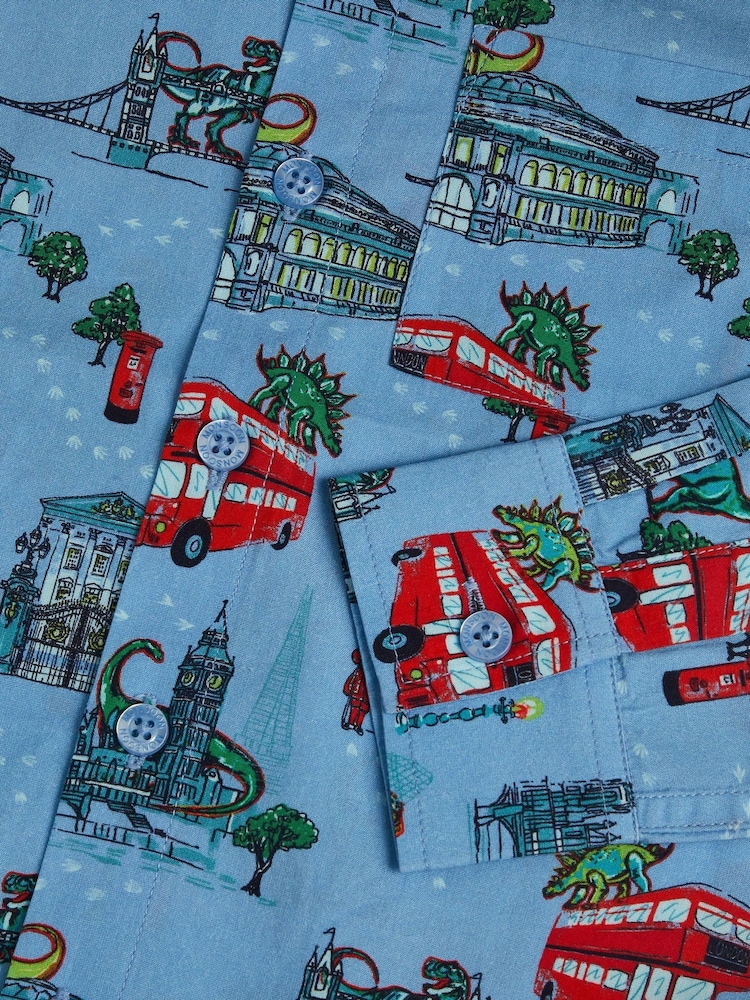 Monsoon Blue London Print Shirt - Image 2 of 2 Monsoon Blue London Print Shirt - Image 2 of 2
