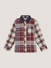 Monsoon Red Contrast Check Print Shirt - Image 1 of 2