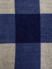 Bedlam Blue Cosy Theo Gingham Check Plush Duvet Cover Set - Image 4 of 4