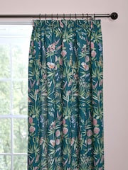 Dreams & Drapes Green Caraway Lined Pair of Pencil Pleat Curtains - Image 1 of 4