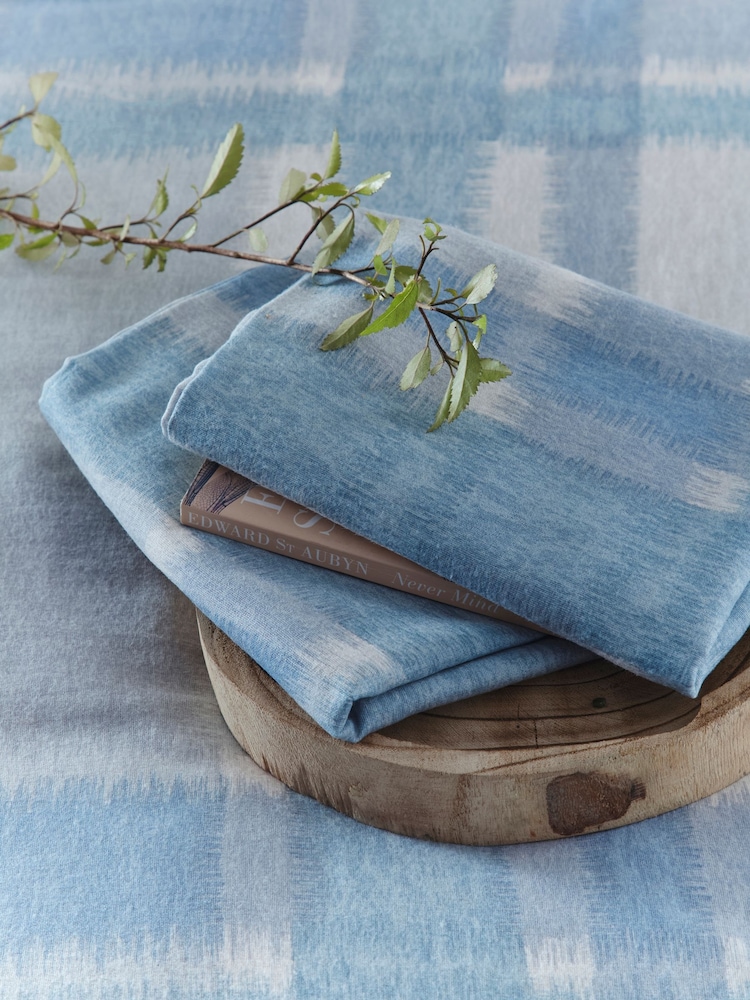 Appletree Blue Morritz Plush Faux Fur 100% Cotton Throw - Image 3 of 5