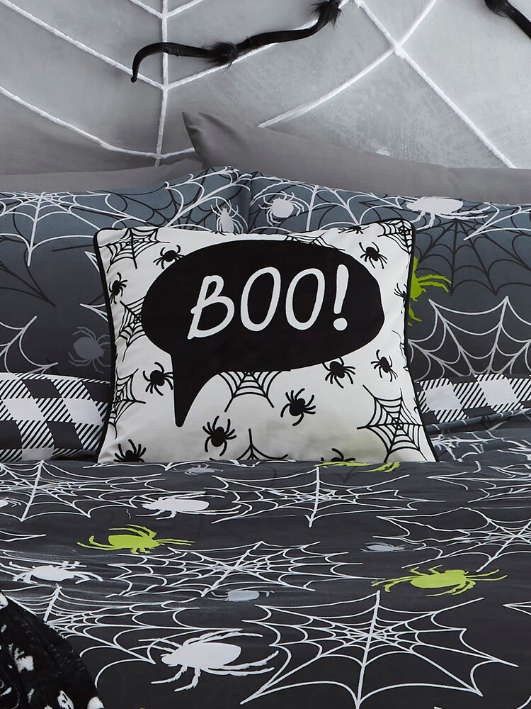 Bedlam Black Boo Velvet Filled Cushion - Image 2 of 4