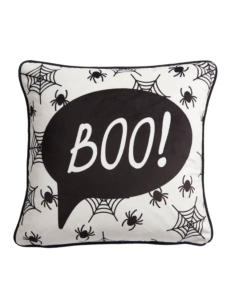 Bedlam Black Boo Velvet Filled Cushion - Image 4 of 4