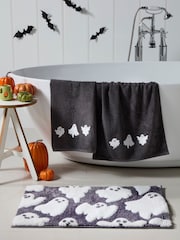 Fusion Grey Spooky Ghosts 100% Cotton Hand Towels 2 Pack - Image 1 of 3