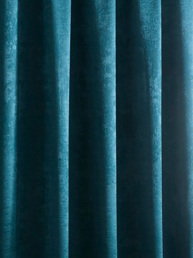 Fusion Forest Green Galaxy Room Darkening Woven Pair of Pencil Pleat Curtains - Image 3 of 3