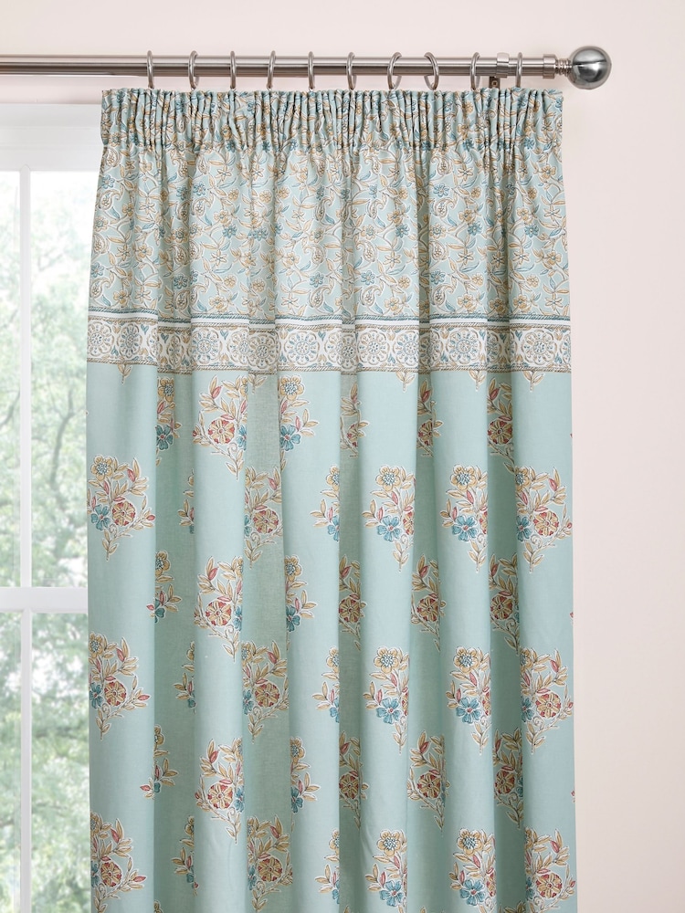 Dreams & Drapes Lorena Patchwork Lined Pair of Pencil Pleat Curtains with TieBacks - Bild 2 von 4 Dreams & Drapes Lorena Patchwork Lined Pair of Pencil Pleat Curtains with TieBacks - Bild 2 von 4