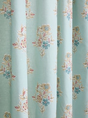 Dreams & Drapes Lorena Patchwork Lined Pair of Pencil Pleat Curtains with TieBacks - Image 3 of 4