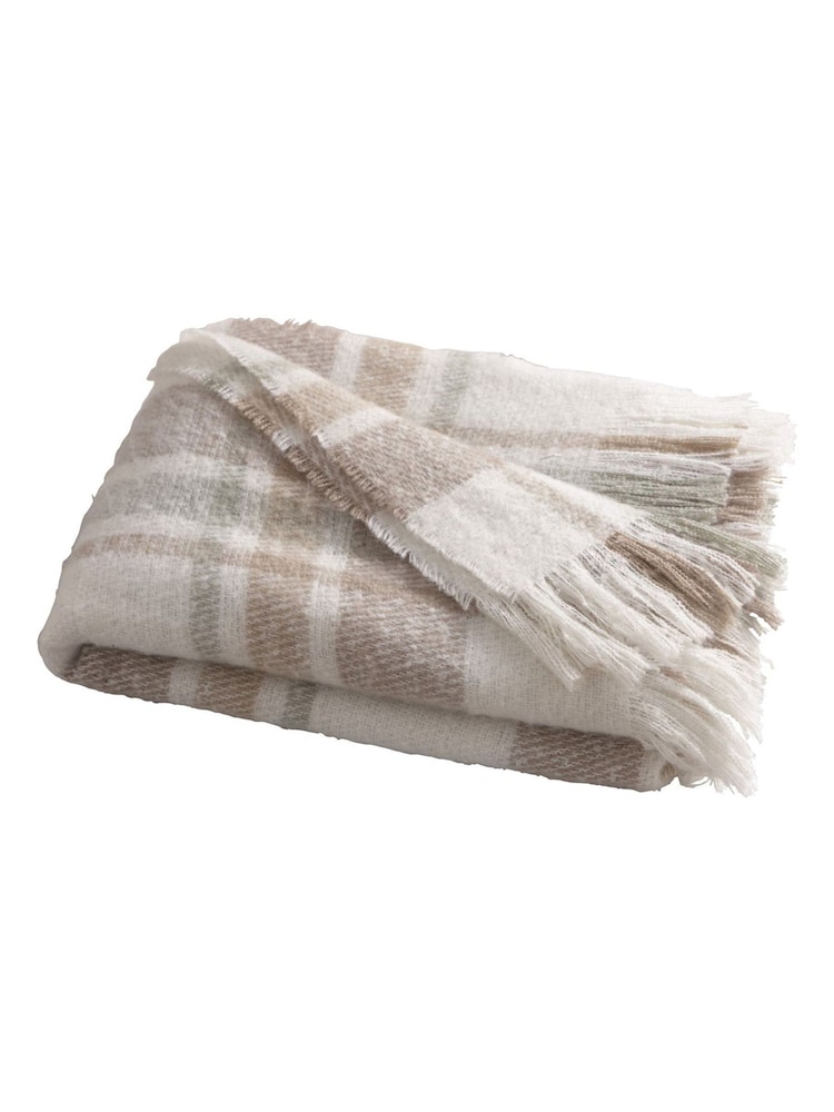 Appletree Natural Verbier Faux Mohair Bedspread - Image 2 of 3