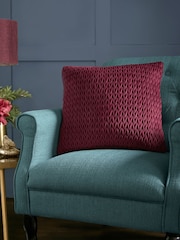 Laurence Llewelyn-Bowen Wine Amory Velvet Filled Cushion - Image 1 of 3