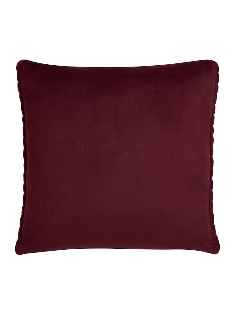 Laurence Llewelyn-Bowen Wine Amory Velvet Filled Cushion - Image 3 of 3