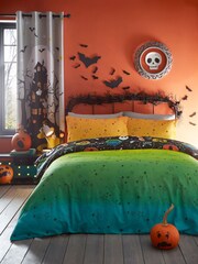 Bedlam Black Scary Pumpkins Glow in the Dark Duvet Cover Set - Image 3 of 4
