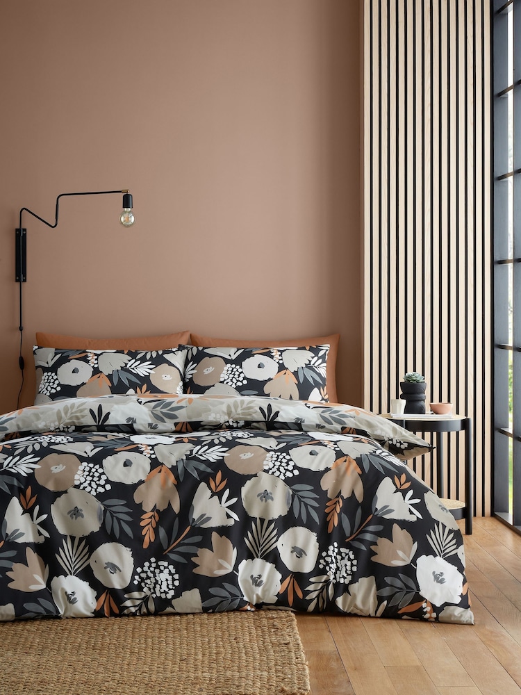 Fusion Black Yasmin Easycare Duvet Cover Set - Image 1 of 4