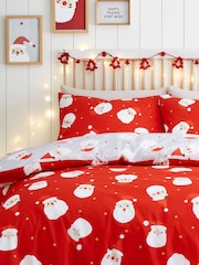 Fusion Red Happy Santa Easy Care Duvet Cover Set - Image 2 of 5