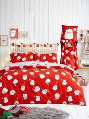Fusion Red Happy Santa Easy Care Duvet Cover Set - Image 5 of 5