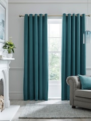 Laurence Llewelyn-Bowen Montrose Velvet Blackout Thermal Eyelet Curtains - Imagem 2 de 3
