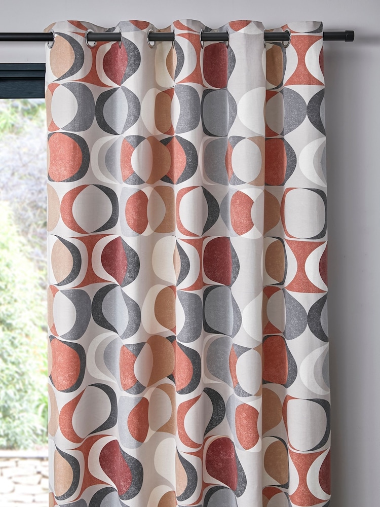 Fusion Sander 100% Cotton Pair of Eyelet Curtains - Изображение 1 из 3