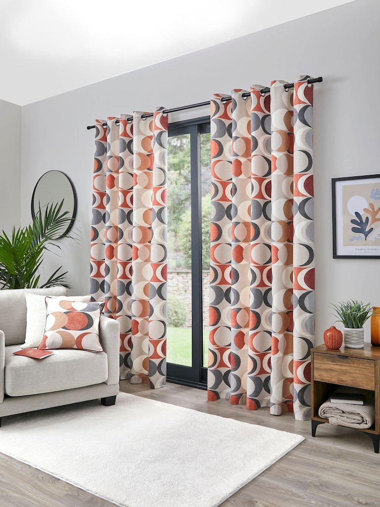 Fusion Sander 100% Cotton Pair of Eyelet Curtains - Изображение 2 из 3