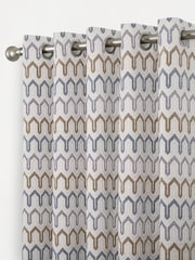 Curtina Natural Arcadia Chenille Pair of Eyelet Curtains - Image 1 of 4