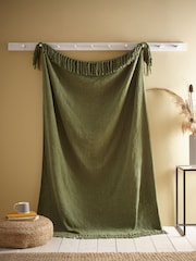 Appletree Green Textured Chenille Bedspread - Image 1 of 3