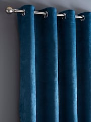 Fusion Strata Room Darkening Woven Pair of Eyelet Curtains - Image 2 of 3