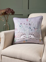 Dreams & Drapes Grey Colville Hedgehog Velvet Filled Cushion - Image 1 of 3