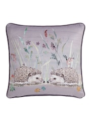 Dreams & Drapes Grey Colville Hedgehog Velvet Filled Cushion - Image 2 of 3