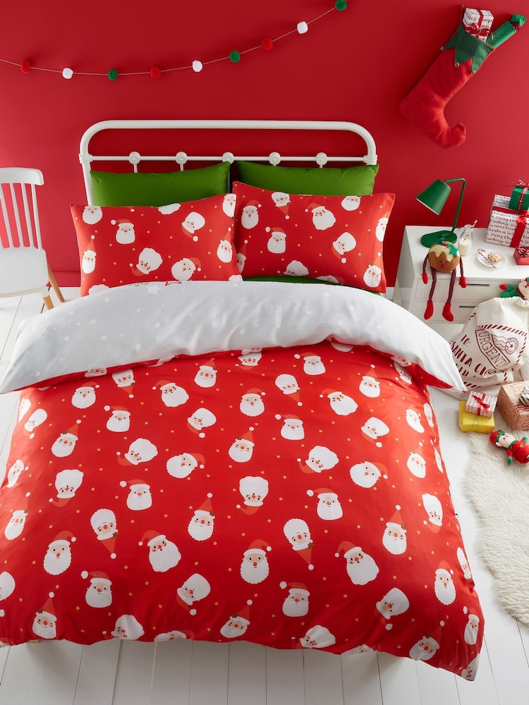 Bedlam Grey Santa Please Stop Here Glow in the Dark Duvet Set - Image 3 of 5
