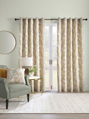 Laurence Llewelyn-Bowen Paradise Palm Jacquard Pair of Eyelet Curtains - Imagem 2 de 3