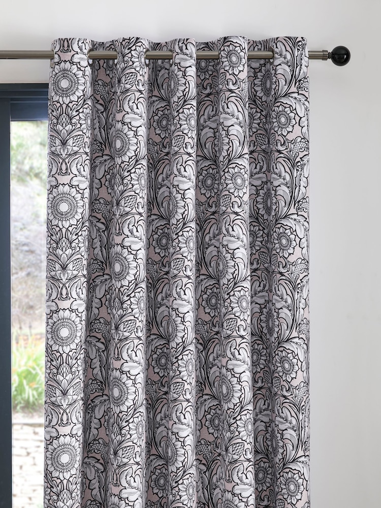 Laurence Llewelyn-Bowen Natural Romilly Blackout Pair of Eyelet Curtains - Image 1 of 3