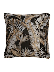 Laurence Llewelyn-Bowen Black Paradise Palm Jacquard Filled Cushion - Image 3 of 3
