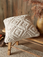 Fusion Natural Romo Fleece and Sherpa Filled Cushion - Image 1 of 2