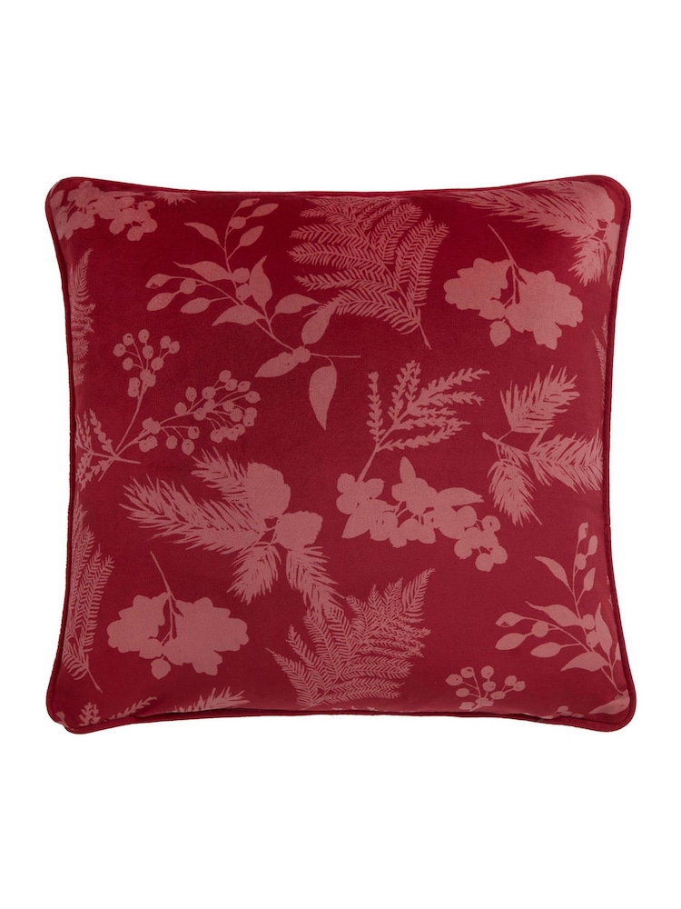 Dreams & Drapes Winter Sprigs Velvet Filled Cushion - Imagem 4 de 4
