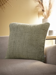 Appletree Green Alba Textured Chenille Filled Cushion - Image 1 of 4