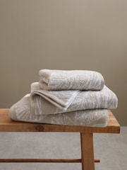 Fusion Natural Matteo Jacquard Bath 100% Cotton Towel - Image 1 of 3
