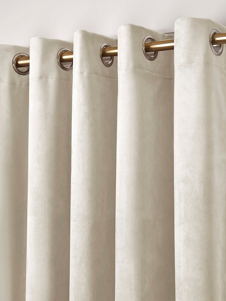 Laurence Llewelyn-Bowen Montrose Velvet Blackout Thermal Eyelet Curtains - 圖片 2，共 3