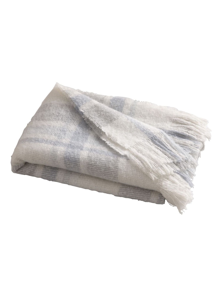 Appletree Blue Verbier Faux Mohair Bedspread - Image 3 of 3