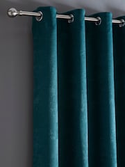 Fusion Strata Room Darkening Woven Pair of Eyelet Curtains - Image 2 of 3