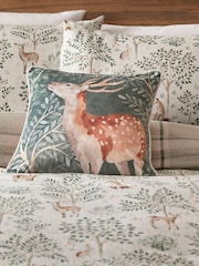 Dreams & Drapes Green Forest Animals Velvet Filled Cushion - Image 4 of 4
