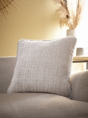Appletree Natural Alba Textured Chenille Filled Cushion - Image 1 of 4