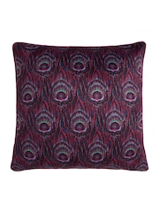 Laurence Llewelyn-Bowen Plum Dandy Peacock Jacquard Filled Cushion - Image 3 of 3