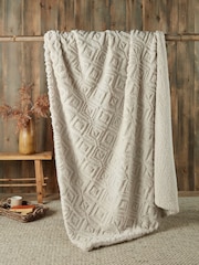 Fusion Natural Romo Fleece and Sherpa Throw - Image 1 of 2