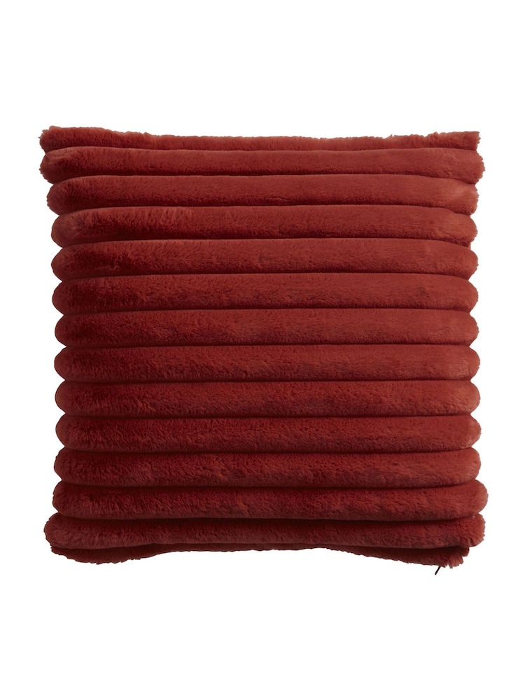 Appletree Terracotta Morritz Faux Fur Filled Cushion - Image 3 of 5