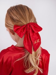 Personalised Satin Hair Bow Scrunchie by HA Design - Image 2 of 2